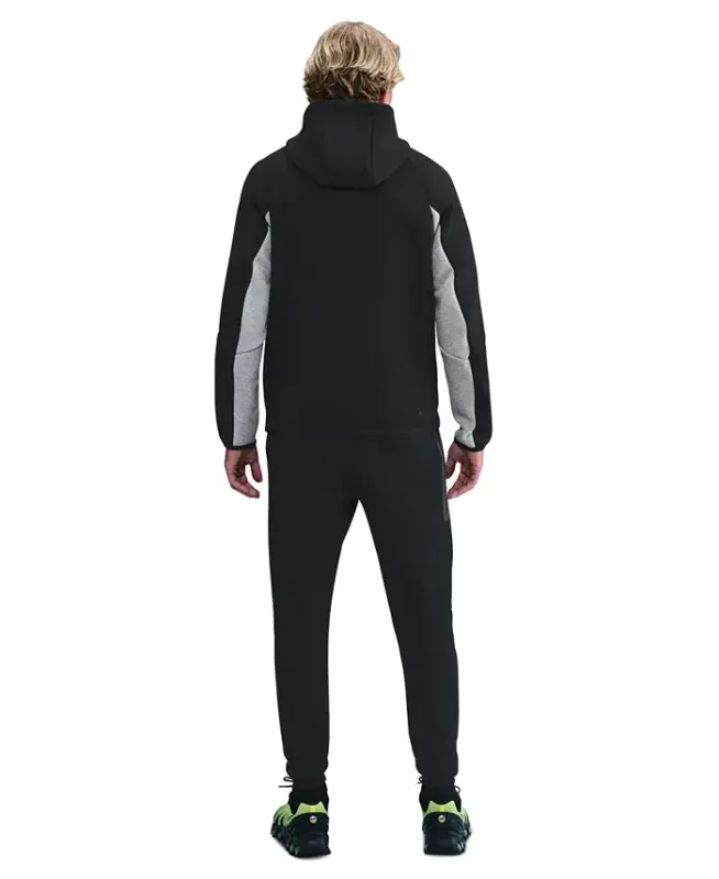 Men's Tech Fleece Drawstring Joggers Pants - Black/Dark Gray Heather - 4