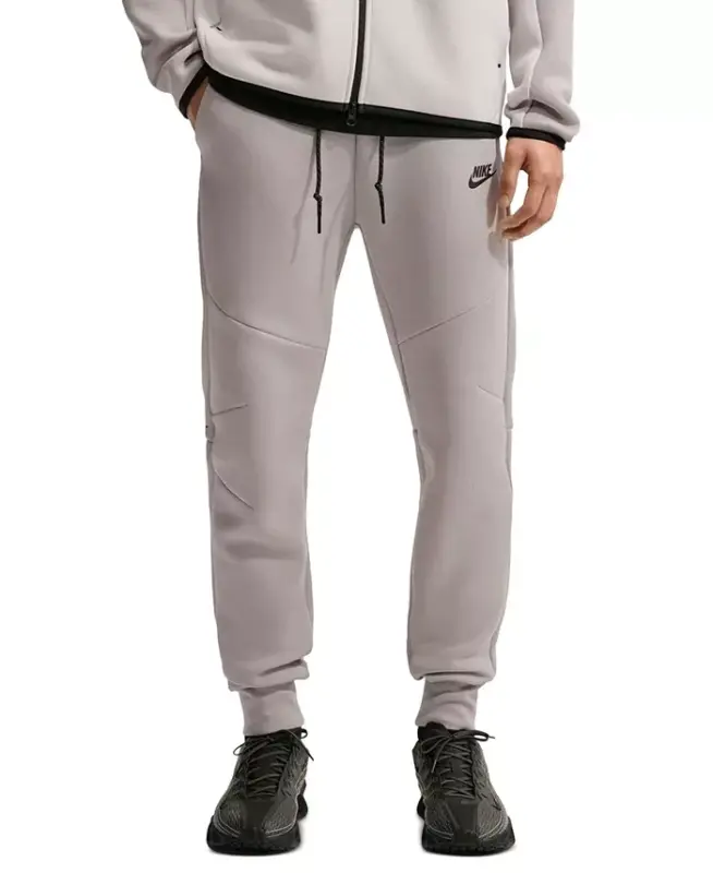Men's Tech Fleece Drawstring Joggers Pants - College Gray/Black - 1