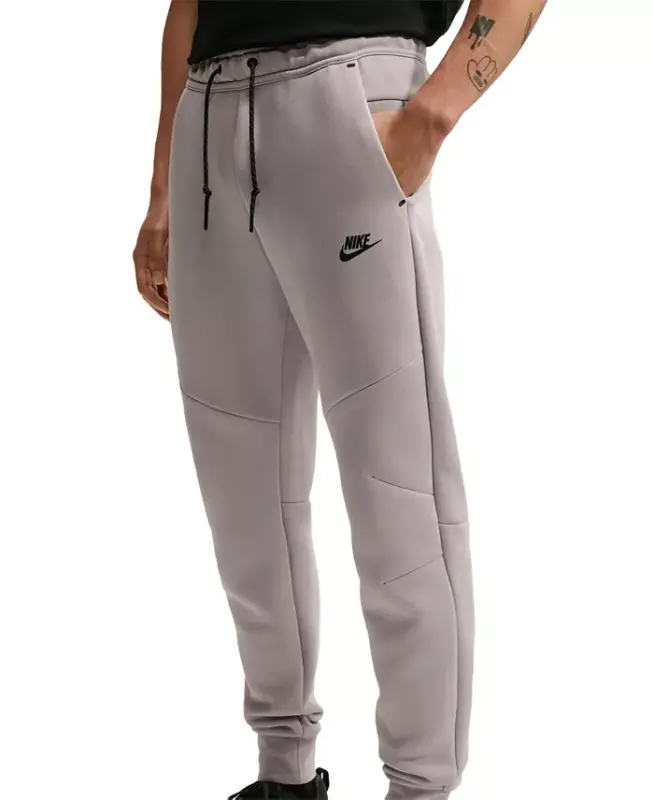 Men's Tech Fleece Drawstring Joggers Pants - College Gray/Black - 3