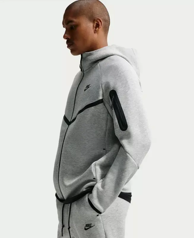 Men's Tech Fleece Drawstring Joggers Pants - Dark Grey Heather/Black - 3