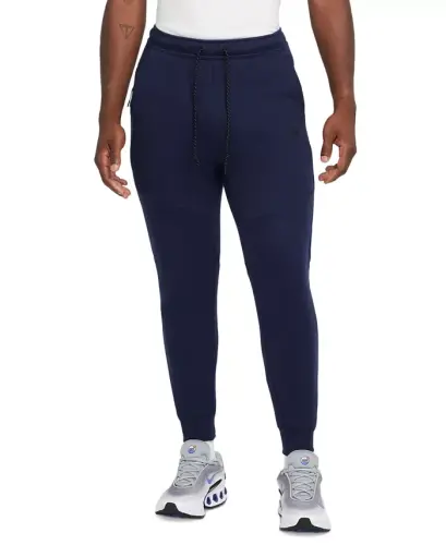 Men's Tech Fleece Drawstring Joggers Pants - Dark Navy 