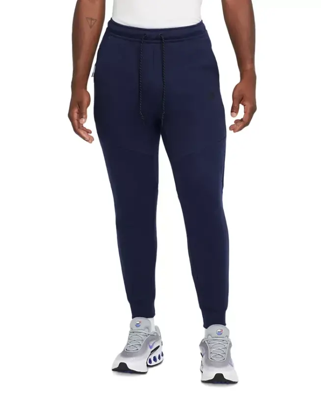 Men's Tech Fleece Drawstring Joggers Pants - Dark Navy - 1