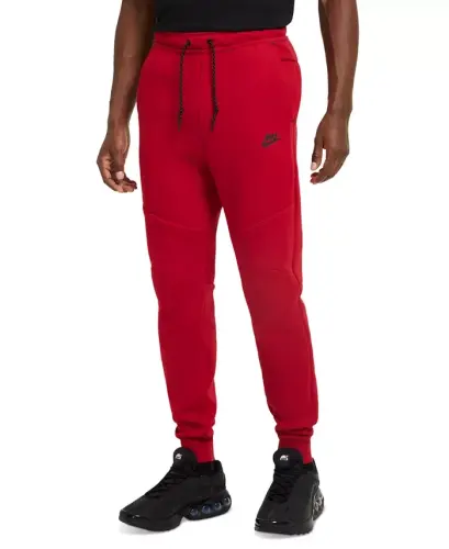 Men's Tech Fleece Drawstring Joggers Pants - Gym Red/Black - NIKE (1)