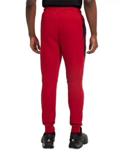 Men's Tech Fleece Drawstring Joggers Pants - Gym Red/Black - 4