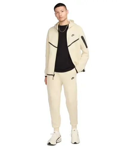 Men's Tech Fleece Drawstring Joggers Pants - Light Beige/Black - NIKE (1)