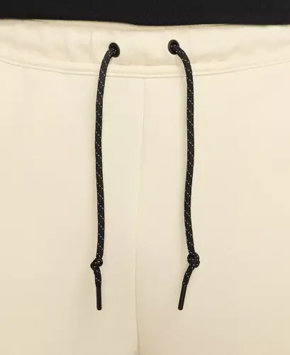 Men's Tech Fleece Drawstring Joggers Pants - Light Beige/Black - 4
