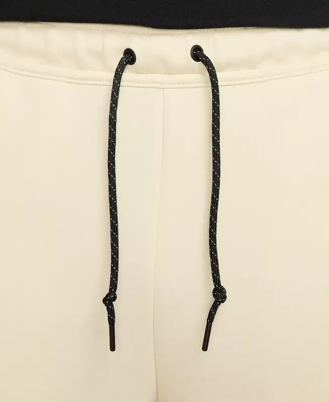 Men's Tech Fleece Drawstring Joggers Pants - Light Beige/Black - 4