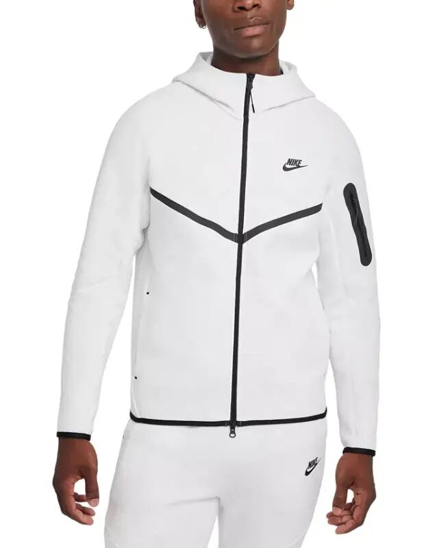 Men's Tech Fleece Full-Zip Hoodie - Birch Heather/Black - Nike
