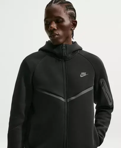 Men's Tech Fleece Full-Zip Hoodie - Birch Heather/Black - 22
