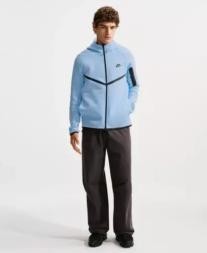 Men's Tech Fleece Full-Zip Hoodie - Birch Heather/Black - 28