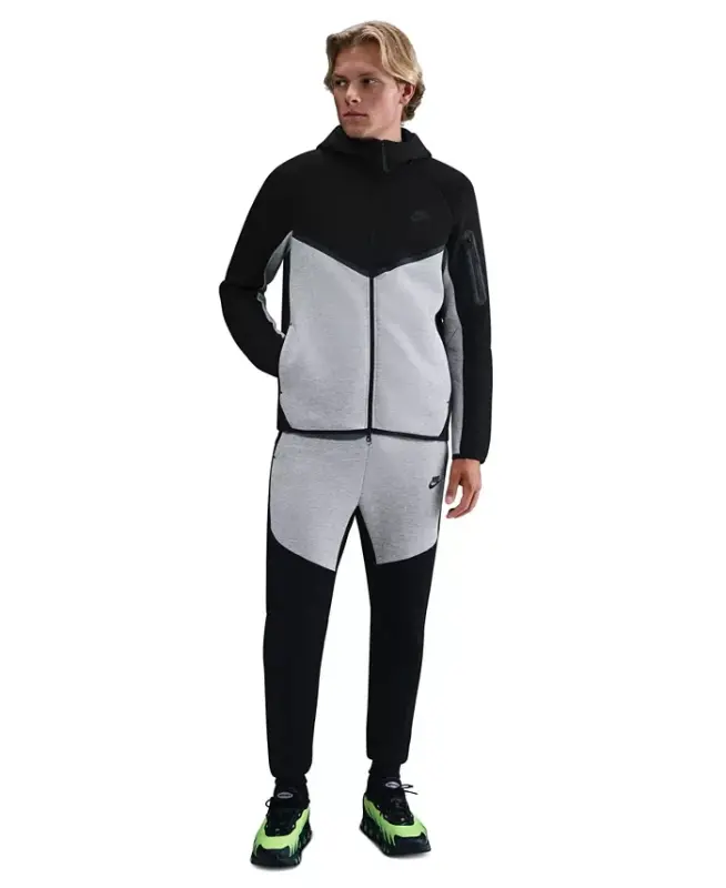 Men's Tech Fleece Full-Zip Hoodie - Black/Dark Gray Heather - 1