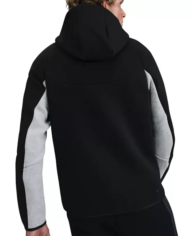 Men's Tech Fleece Full-Zip Hoodie - Black/Dark Gray Heather - 4