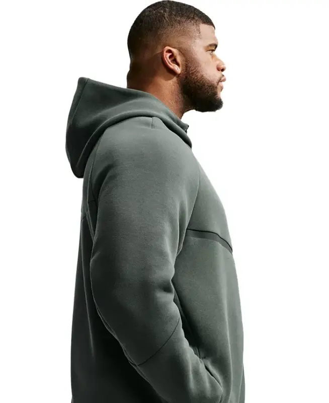 Men's Tech Fleece Full-Zip Hoodie - Camo Green/Black - 3