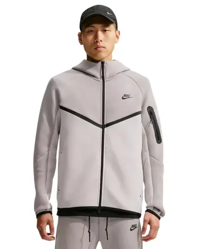 Men's Tech Fleece Full-Zip Hoodie - College Grey/Light Bone/Black - 1