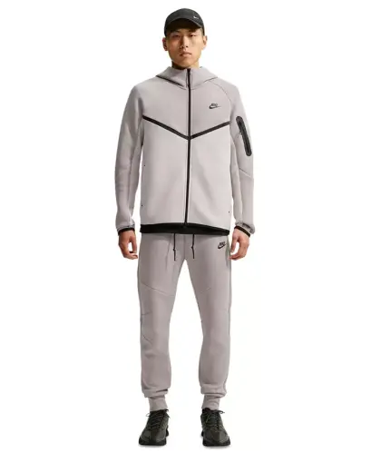 Men's Tech Fleece Full-Zip Hoodie - College Grey/Light Bone/Black - 6