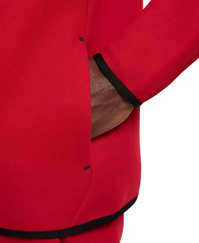 Men's Tech Fleece Full-Zip Hoodie - Gym Red/Black - 4