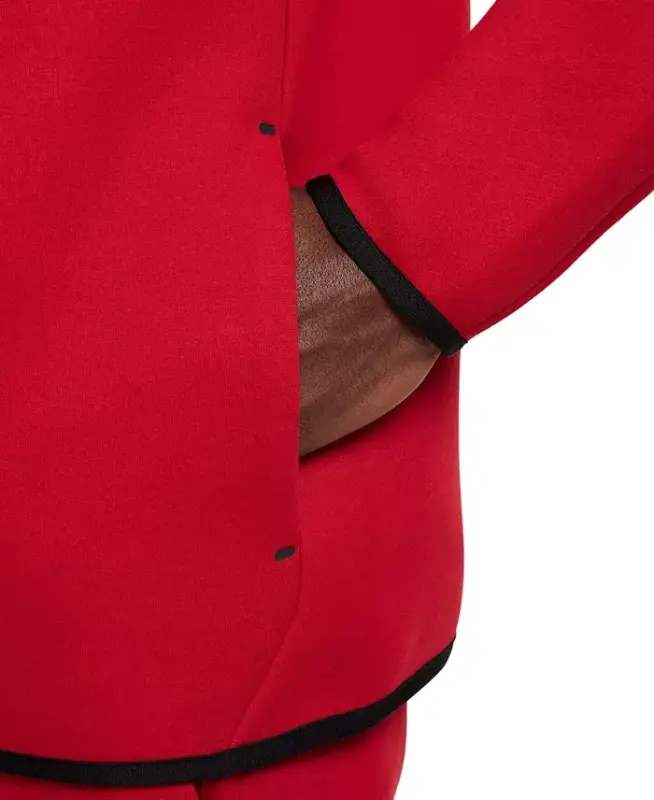 Men's Tech Fleece Full-Zip Hoodie - Gym Red/Black - 4