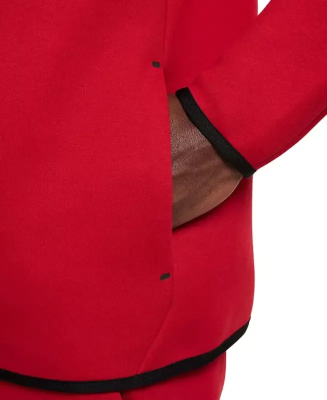 Men's Tech Fleece Full-Zip Hoodie - Gym Red/Black - 10