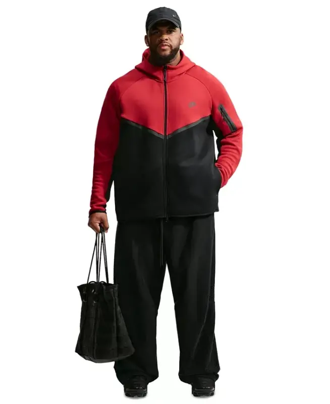 Men's Tech Fleece Full-Zip Hoodie - Tough Red/Black - 3
