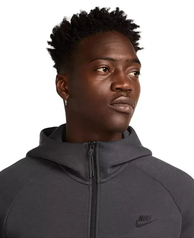 Men's Tech Fleece Full-Zip Windrunner Logo Hoodie - Anthracite/Cool Gray - 2