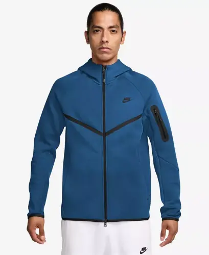 Men's Tech Fleece Full-Zip Hoodie - Court Blue/Black 