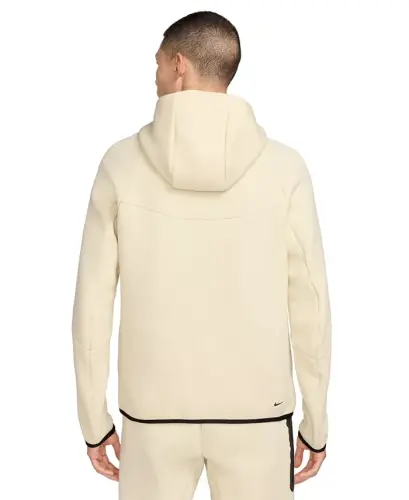 Men's Tech Fleece Full-Zip Windrunner Logo Hoodie - Cream/Black - 3