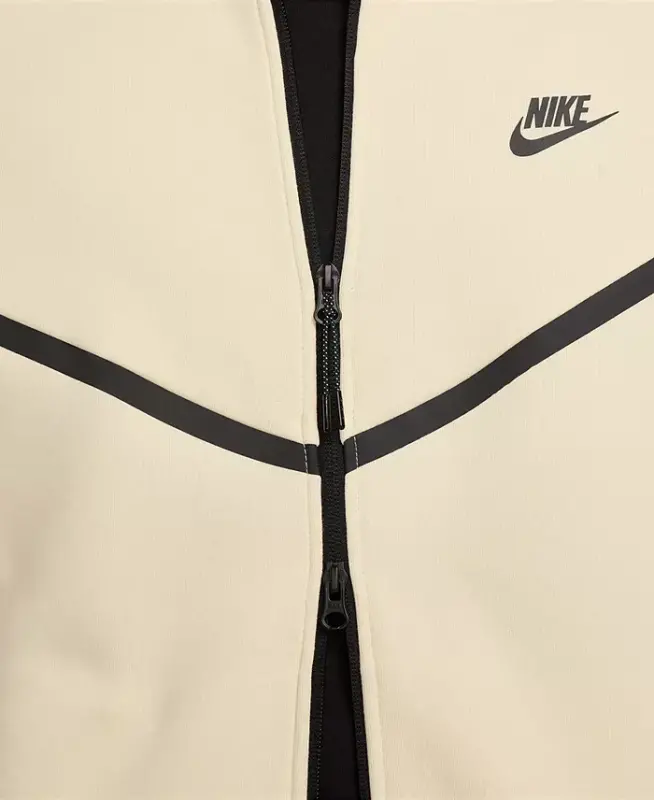 Men's Tech Fleece Full-Zip Windrunner Logo Hoodie - Cream/Black - 4