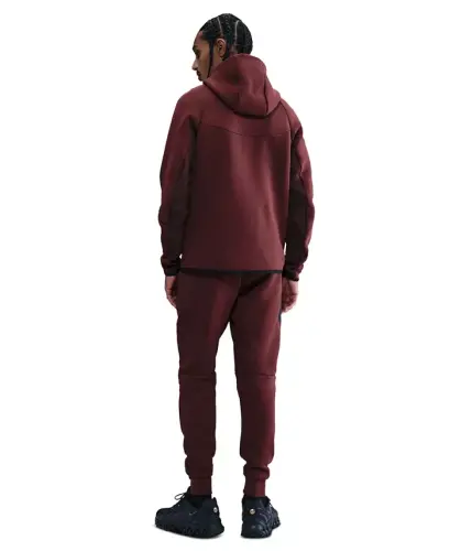 Men's Tech Fleece Full-Zip Windrunner Logo Hoodie - Dark Team Red/Burgundy - 4