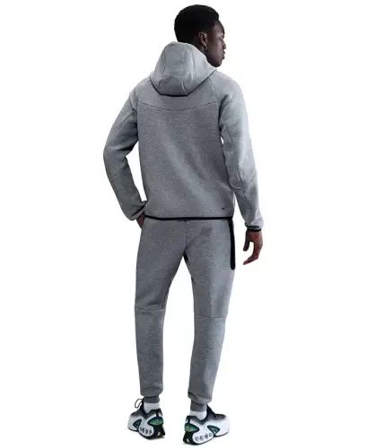 Men's Tech Fleece Full-Zip Windrunner Logo Hoodie-Dk Grey Heather/black - 4