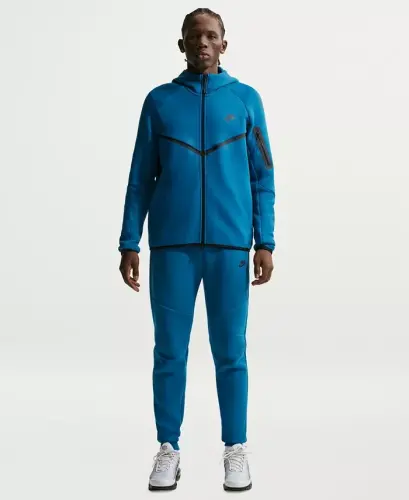 Men's Tech Fleece Drawstring Joggers Pants - Court Blue/Black 
