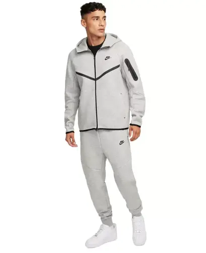 Men's Tech Fleece Joggers-Dark Grey Heather/Black - 2