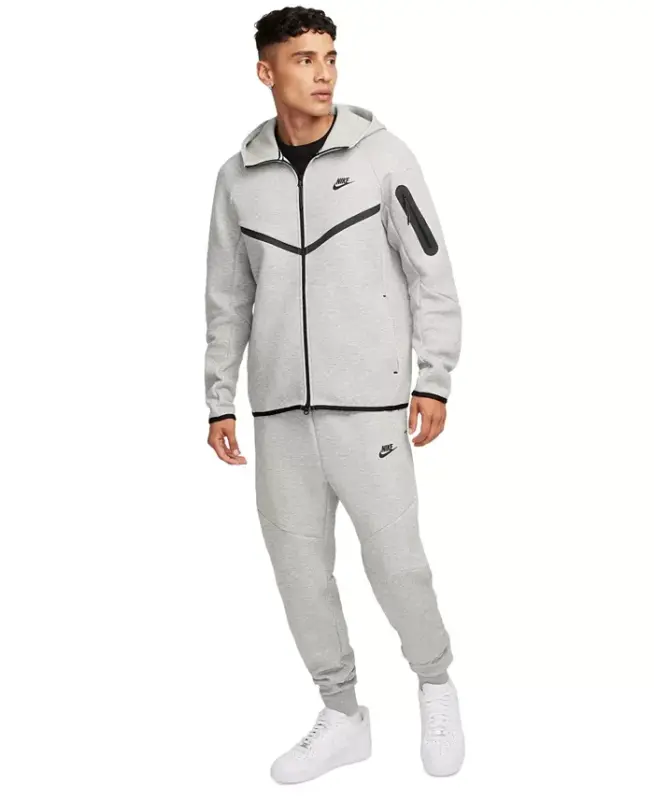 Men's Tech Fleece Joggers-Dark Grey Heather/Black - 2