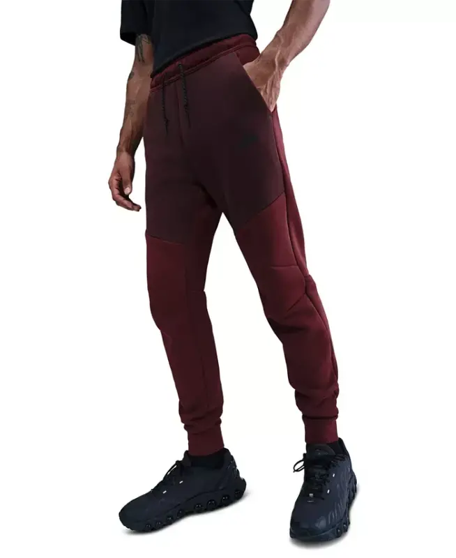 Men's Tech Fleece Joggers - Dark Team Red/Burgundy Crush - 2
