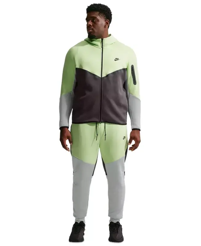 Men's Tech Fleece Drawstring Joggers Pants - Lite Liquid Lime/Anthracite/Black - 1