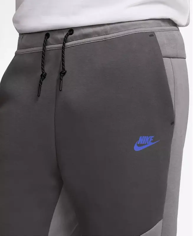 Men's Tech Fleece Drawstring Joggers Pants - Medium Ash/Sapphire - 2