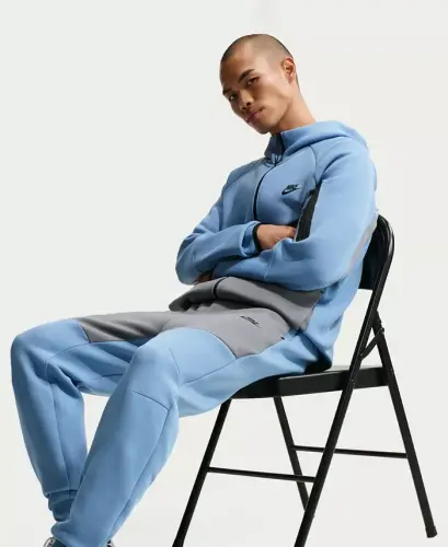 Men's Tech Fleece Joggers - Work Blue/Cool Gray - 4