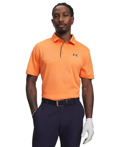 Men's Tech Short-Sleeve Polo Shirt - Orange Block/870 - 1