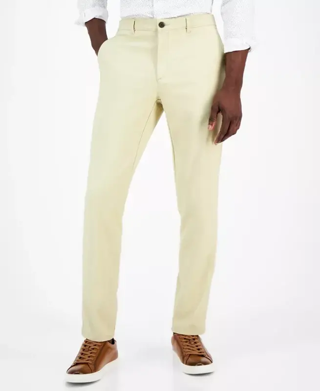 Men's Tech Pants, Created for Modazone-Pale Khaki - ALFANI