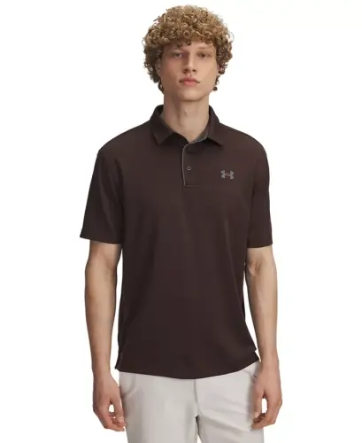 Men's Tech Short-Sleeve Polo Shirt - Brown 