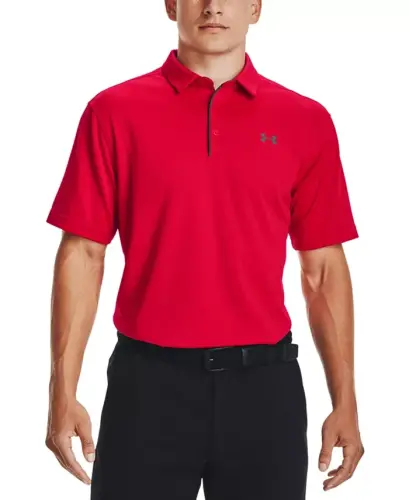 Men's Tech Short-Sleeve Polo Shirt - Red 