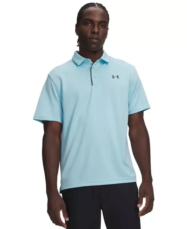 Men's Tech Short-Sleeve Polo Shirt - Opal Blue - UNDER ARMOUR