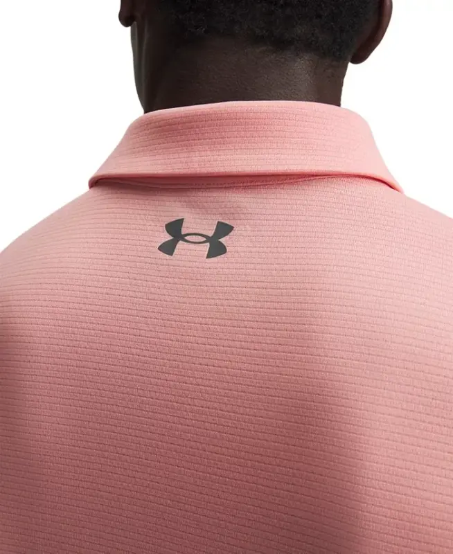 Men's Tech Short-Sleeve Polo Shirt - Posh Pink/Pitch Gray - 2