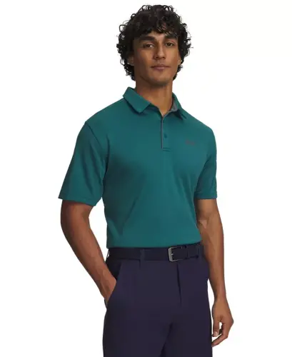 Men's Tech Short-Sleeve Polo Shirt - Rack Green/Pitch Gray 
