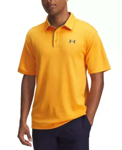 Men's Tech Short-Sleeve Polo Shirt - Squad Orange/Pitch Gray 