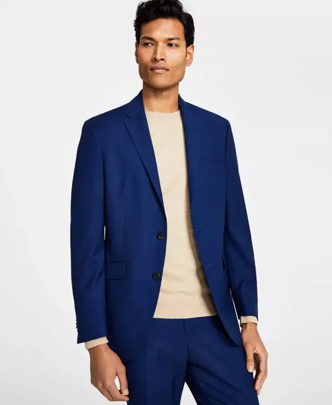 Men's Techni-Cole Suit Separate Slim-Fit Suit Jacket-Blue - 1