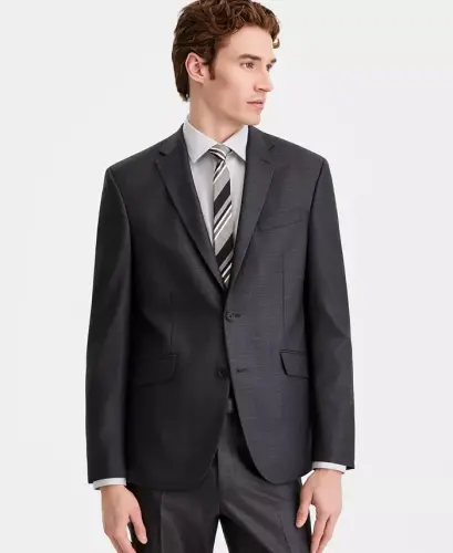 Men's Techni-Cole Suit Separate Slim-Fit Suit Jacket-Gun Metal - KENNETH COLE REACTION (1)