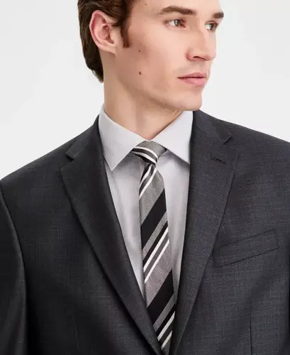 Men's Techni-Cole Suit Separate Slim-Fit Suit Jacket-Gun Metal - 4