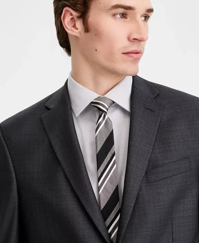 Men's Techni-Cole Suit Separate Slim-Fit Suit Jacket-Gun Metal - 4