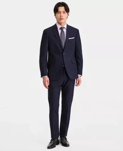 Men's Techni-Cole Suit Separate Slim-Fit Suit Jacket-Navy - 6