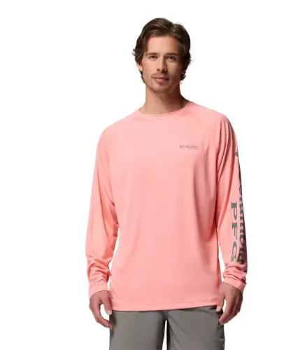 Men's Terminal Tackle Long-Sleeve T-Shirt - Beet/White logo - 4